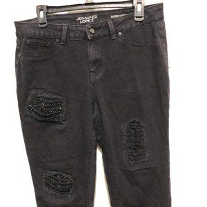 Jennifer Lopez Black Super Skinny Jeans